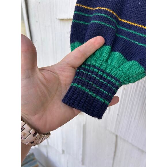 Clover Casuals Daffodil Garden Knit Sweater Womens Small‎ Navy Blue - Picture 5 of 9